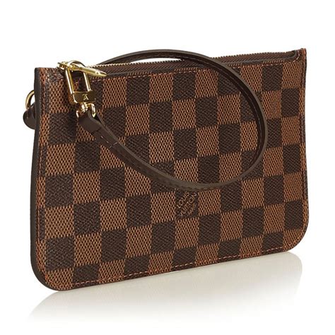 louis vuitton damier ebene wristlet.